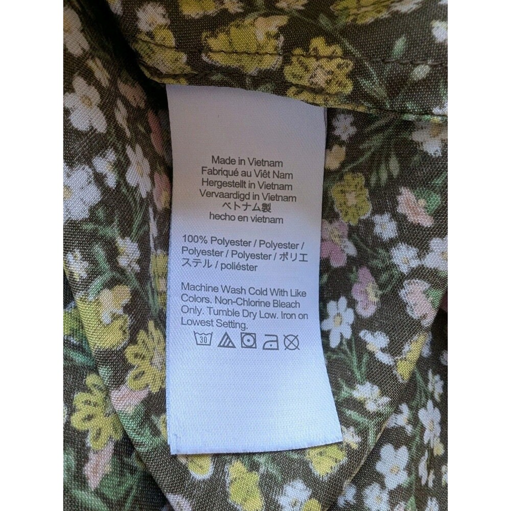 J. Crew Gwyneth Slip Skirt Green Floral 2X Y2K Minimalist - Picture 6 of 7